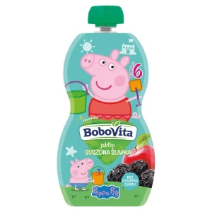 BoboVita Peppa Pig Mus jabłko suszona śliwka po 6 miesiącu