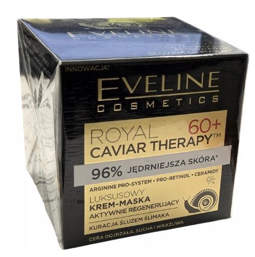 EVELINE Eveline Royal Caviar Therapy luksusowy krem‑maska na dzień i noc dla skóry dojrzałej 60 + (50 ml) - Drogeria Internetowa DrogeriaCoco.pl — Inhaltsstoffe i ocena