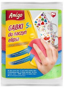 Amigo Gąbki Do mycia Naczyń Owalne Elipsa 5szt