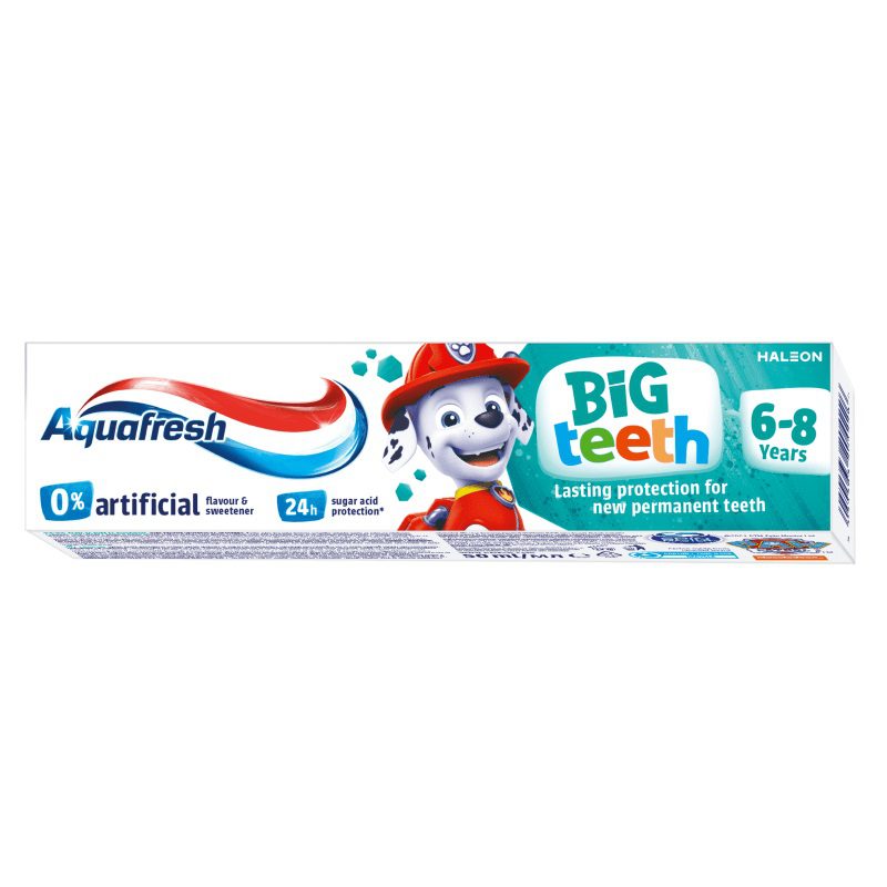 Aquafresh Aquafresh Big Teeth pasta do zębów Psi Patrol 6-8 lat 50ml — Składniki i ocena