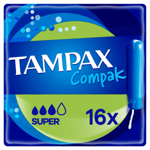 Tampax Compak Super Tampony z aplikatorem 16 szt.