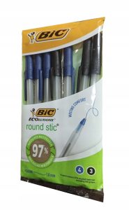 BiC Round Stic długopisy 7 sztuk niebieskie + czarne