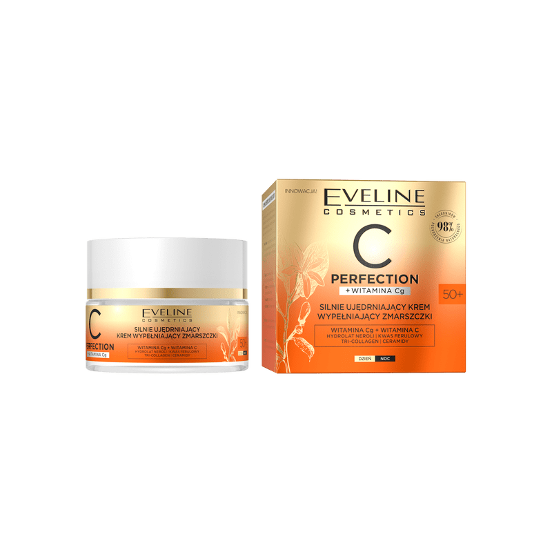 EVELINE Eveline Cosmetics C‑Perfection Silnie Ujędrniający Krem Wypełniający Zmarszczki 50+ 50 ml - Drogeria Internetowa DrogeriaCoco.pl — Inhaltsstoffe i ocena