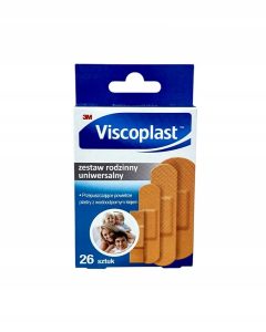 Plastry VISCOPLAST Uniwersalne Wodoodporne &ndash; Zestaw Rodzinny 26 szt. (4 rozmiary)