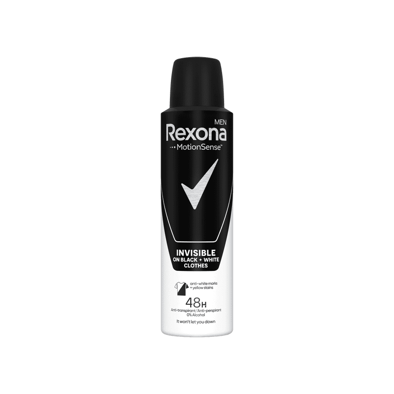 Rexona MEN Rexona Men Invisible on Black + White 48H Antyperspirant spray męski 150ml - Drogeria Internetowa DrogeriaCoco.pl — Składniki i ocena