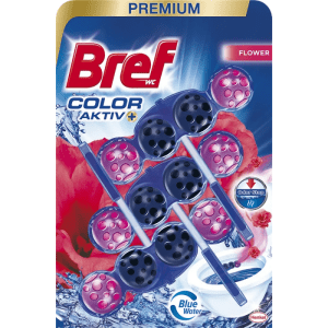 Bref Color Aktiv+ Zawieszka do WC barwiąca wodę Flower 3 x