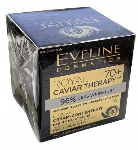 EVELINE Eveline Royal Caviar Therapy 70+ krem‑koncentrat – Luksusowy krem do twarzy 70+ (50 ml) - Drogeria Internetowa DrogeriaCoco.pl — Inhaltsstoffe i ocena