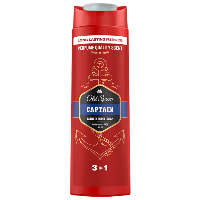 Old Spice Old Spice Captain 3w1 Żel pod prysznic i szampon 400 ml - Drogeria Internetowa DrogeriaCoco.pl — Składniki i ocena