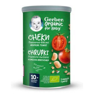 Gerber Organic chrupki pszenno-owsiane pomidor marchewka