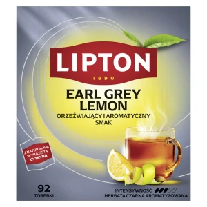 Lipton EARL GREY LEMON Herbata czarna 92 torebki