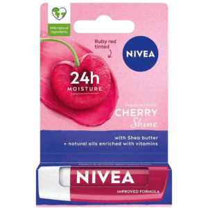 NIVEA Cherry Shine 24H Nawilżająca pomadka do ust