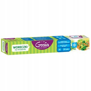 Gosia  Politan Woreczki na mrożonki 3l 25 sztuk 25 x 33 cm