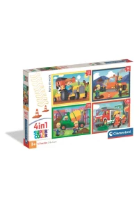 Clementoni SuperColor Puzzle 4w1 Busy At Work dla dzieci