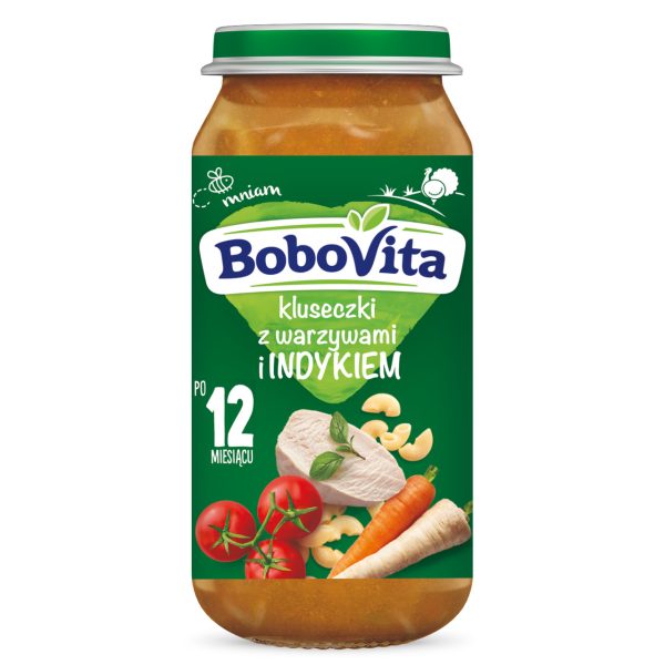 BoboVita Kluseczki z warzywami i indykiem po 12 miesiącu 250 g