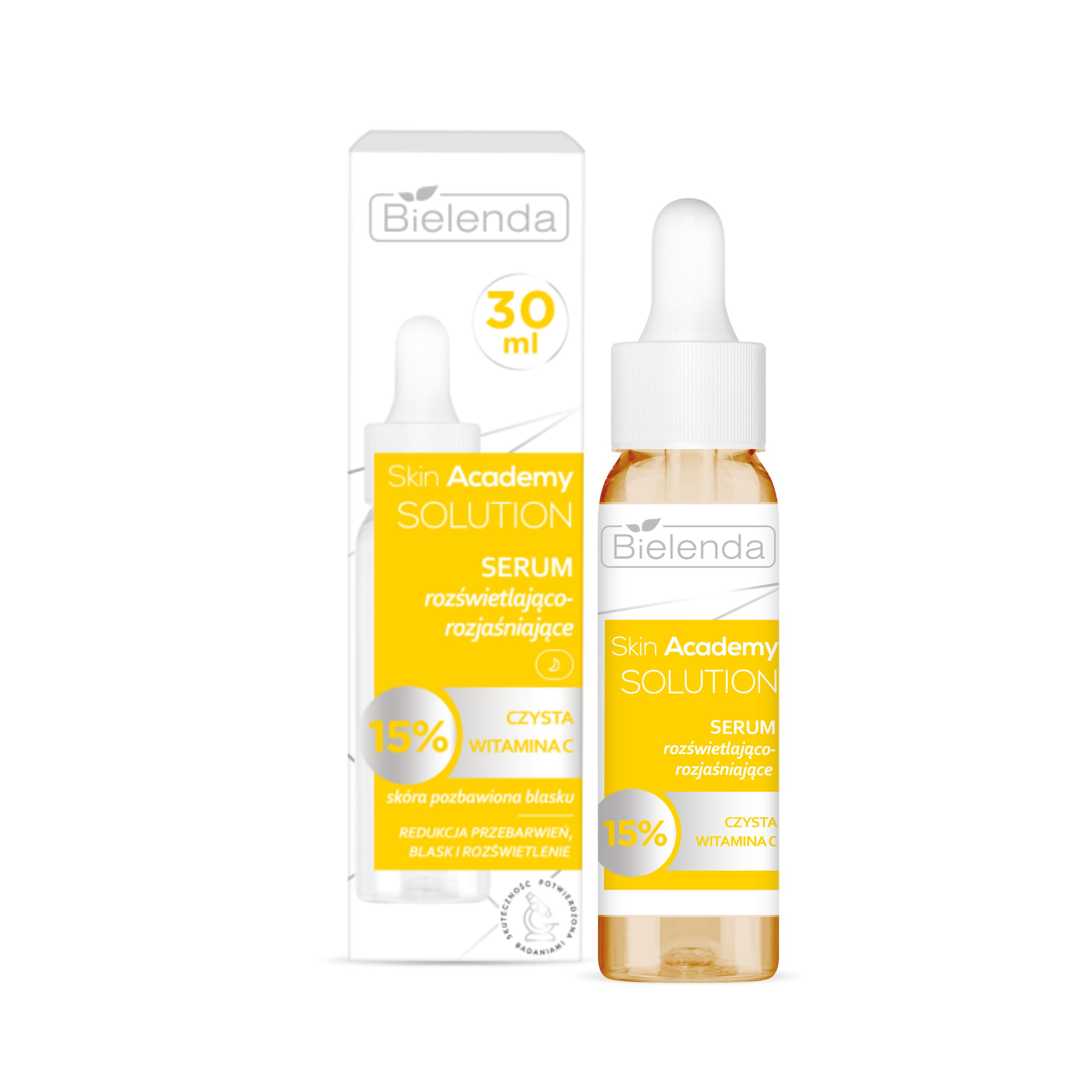 Bielenda Bielenda Skin Academy Solution Serum rozświetlająco - rozjaśniające na noc 30 ml - Drogeria Internetowa DrogeriaCoco.pl