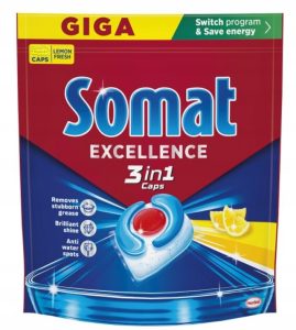 Somat Excellence 3w1 Kapsułki do zmywarki Lemon 44 szt.