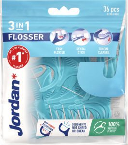 Jordan Flosser 3w1 nici dentystyczne 36 szt.