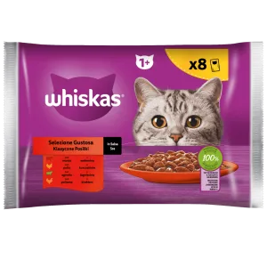 WHISKAS Mokra karma dla kota Klasyczne Posiłki w sosie 8szt