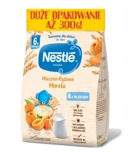 Kaszka Nestle mleczno-ryżowa Morela 300g po 6 miesiącu