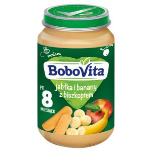 BoboVita Jabłka banany z biszkoptem i nutką pomarańczy po