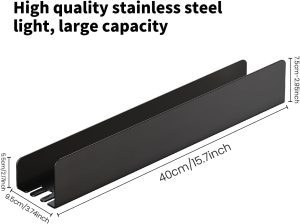 Rekita P&oacute;łka prysznicowa 60 cm CZARNA do łazienki