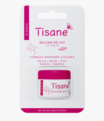 Tisane Tisane Classic Balsam do ust, ziołowy o miodowym smaku i waniliowym zapachu - w słoiku - Drogeria Internetowa DrogeriaCoco.pl — Składniki i ocena