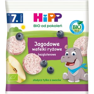HiPP BIO Jagodowe wafelki ryżowe bezglutenowe po 7. miesiącu 30 g