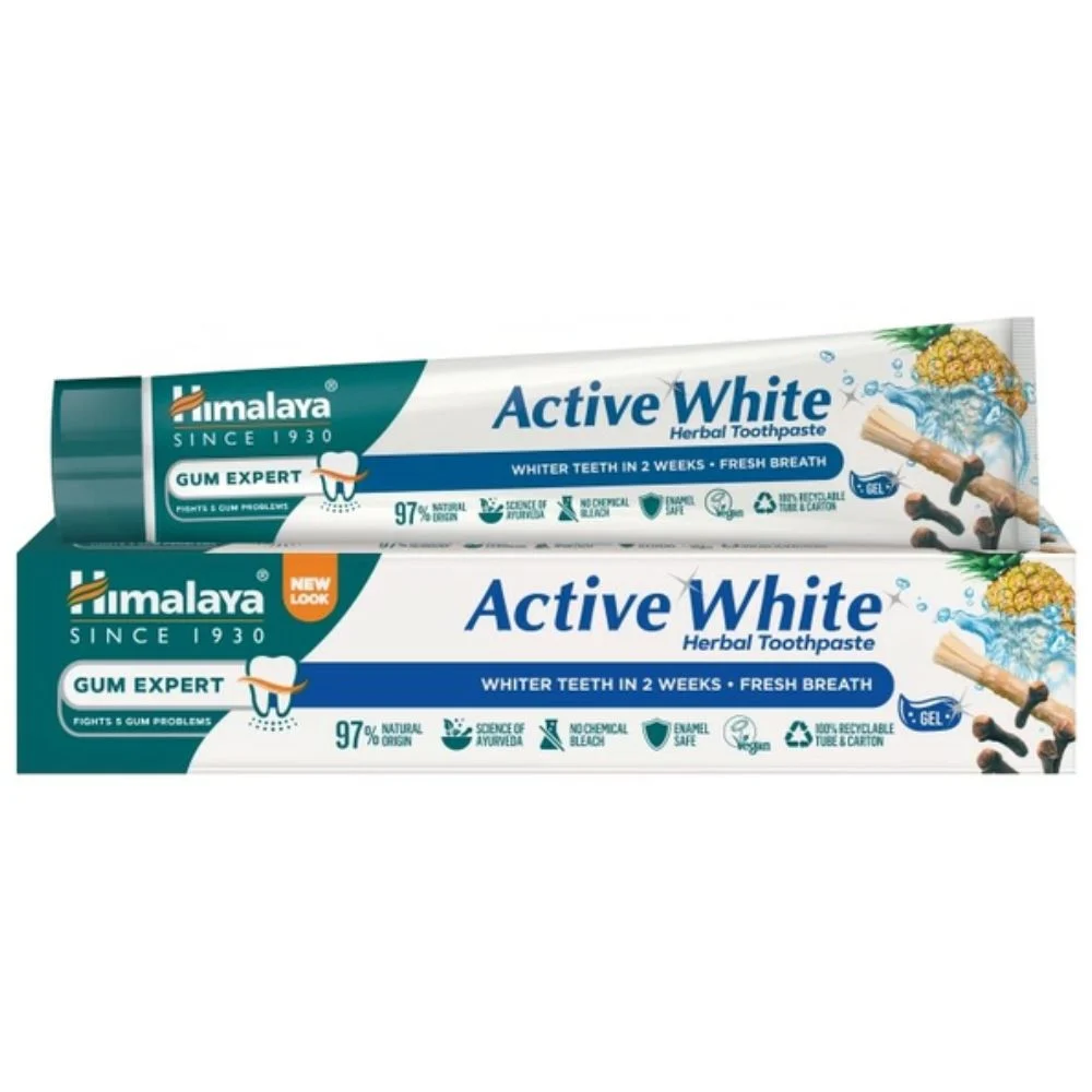 Himalaya Himalaya Gum Expert Active White – ziołowa pasta do zębów w żelu (75 ml) - Drogeria Internetowa DrogeriaCoco.pl