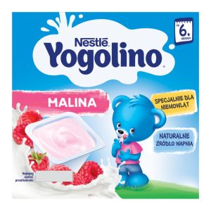 NESTLE Yogolino Deserek mleczno-owocowy malina po 6. miesiącu (4 x 100 g) 400 g