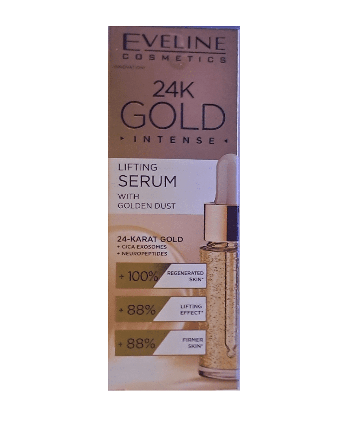 EVELINE Eveline 24K GOLD Liftingujące Serum ze złotym pyłkiem 50 ml - Drogeria Internetowa DrogeriaCoco.pl — Inhaltsstoffe i ocena