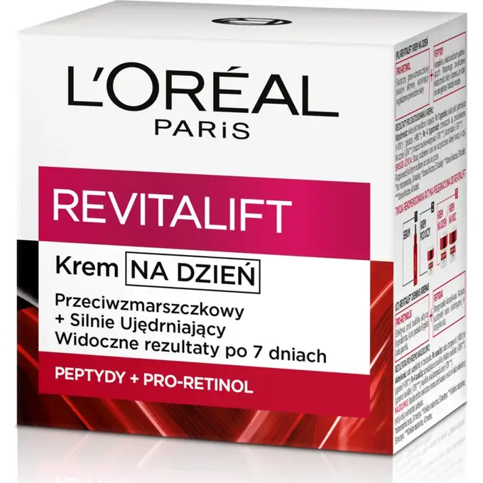L'Oreal L'ORÉAL PARIS Revitalift Krem kojący przeciw zmarszczkom na dzień 50ml - Drogeria Internetowa DrogeriaCoco.pl — Składniki i ocena