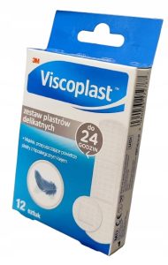 VISCOPLAST Zestaw DELIKATNE PLASTRY hipoalergiczny klej 2 rodzaje 12 sztuk