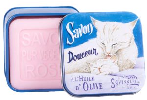 Mydło perfumowane w puszce Kwiat bawełny Koty