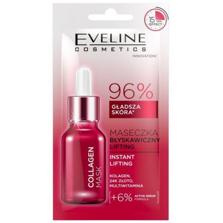 EVELINE Eveline COSMETICS Collagen Mask maseczka do twarzy w płachcie 8ml - Drogeria Internetowa DrogeriaCoco.pl — Składniki i ocena