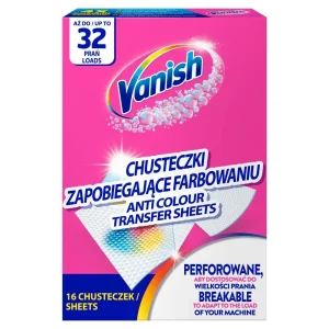 Vanish Chusteczki zapobiegające farbowaniu 16 szt.