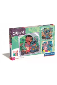Clementoni SuperColor Puzzle 3&times;48 el. Stitch dla dzieci