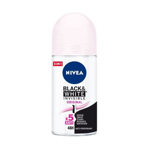 NIVEA Nivea Black &amp; White Invisible Pure – Antyperspirant roll-on dla kobiet, 50 ml - Drogeria Internetowa DrogeriaCoco.pl — Inhaltsstoffe i ocena