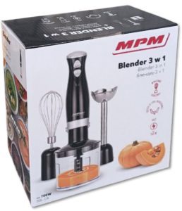Blender ręczny 3w1 &ndash; MPM 700W &ndash; czarny