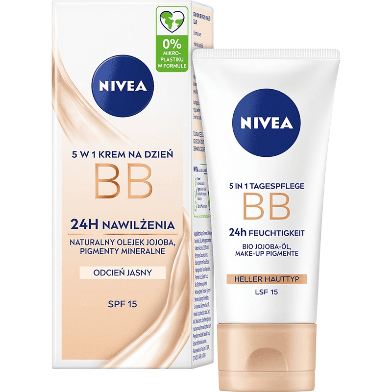 NIVEA Nivea Nawilżający krem BB na dzień 5w1 SPF15 Odcień Jasny 50ml - Drogeria Internetowa DrogeriaCoco.pl