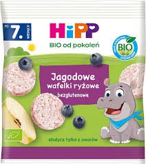 HiPP BIO jagodowe wafelki ryżowe bezglutenowe 30 g