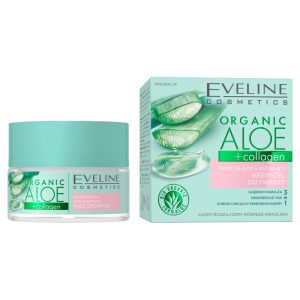 Eveline Organic Aloe+ Collagen krem-żel do twarzy 50 ml