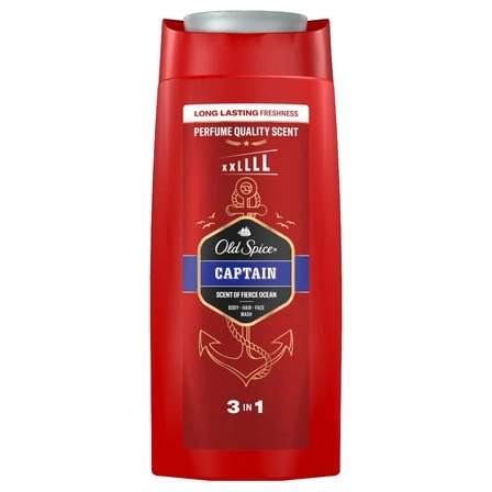 Old Spice Old Spice Captain 3w1 – Męski Żel pod Prysznic, Szampon i Płyn do Kąpieli, 675 ml - Drogeria Internetowa DrogeriaCoco.pl — Składniki i ocena