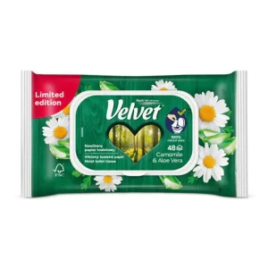 VELVET Camomile & Aloe Vera nawilżany papier toaletowy