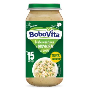 BoboVita Białe warzywa z indykiem w sosie po 15 miesiącu 250g