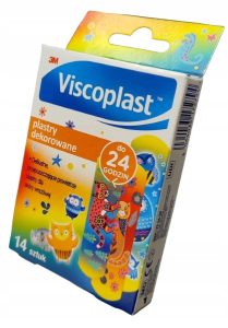 Plastry dekoracyjne z opatrunkiem VISCOPLAST 14 szt.