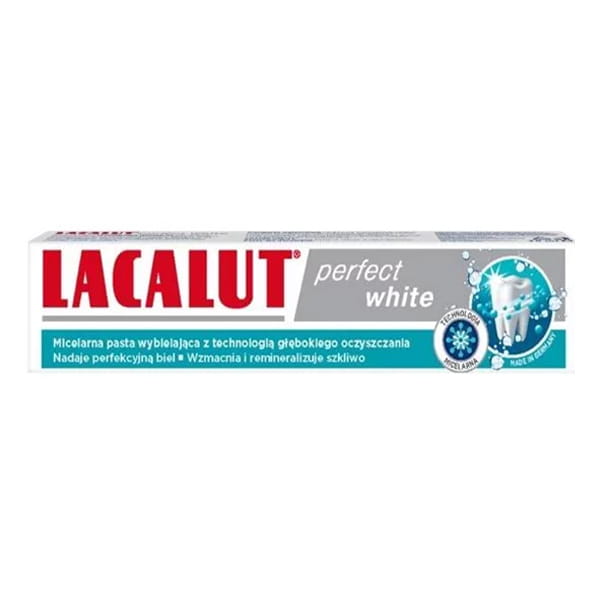 Lacalut Lacalut Perfect White Pasta do zębów wybielająca 75ml - Drogeria Internetowa DrogeriaCoco.pl