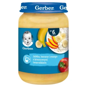 Gerber Jabłka banany i mango z delikatnym twarożkiem 190 g