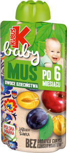 Kubuś Baby Owoce Dzieciństwa Mus Jabłko, Śliwka 120g