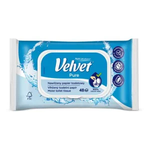 nawilżany papier toaletowy Velvet Pure 48 szt.