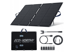 ECO-WORTHY Panel solarny składany 100W 12V z adapterem uchwyt do kampera